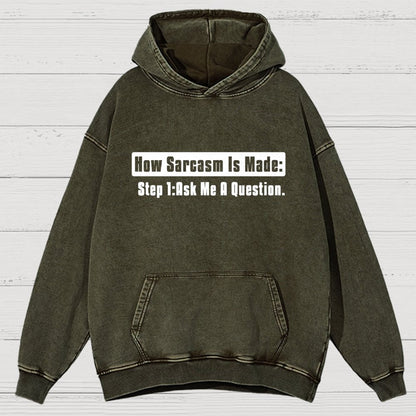 Step 2 Sarcasm Vintage Distressed Hoodie