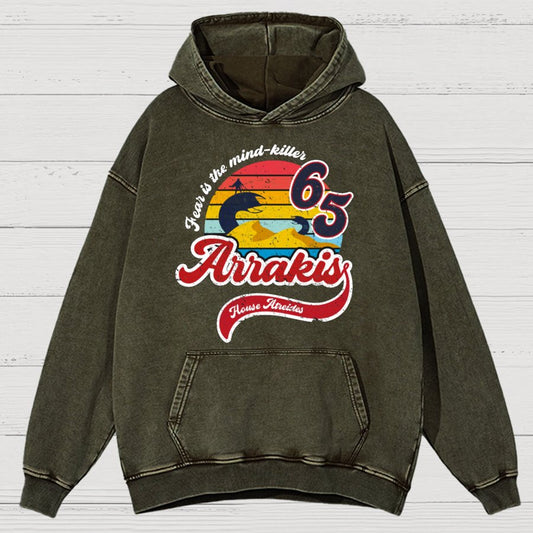 Fear Is The Mind Killer Cotton Vintage Distressed Hoodie