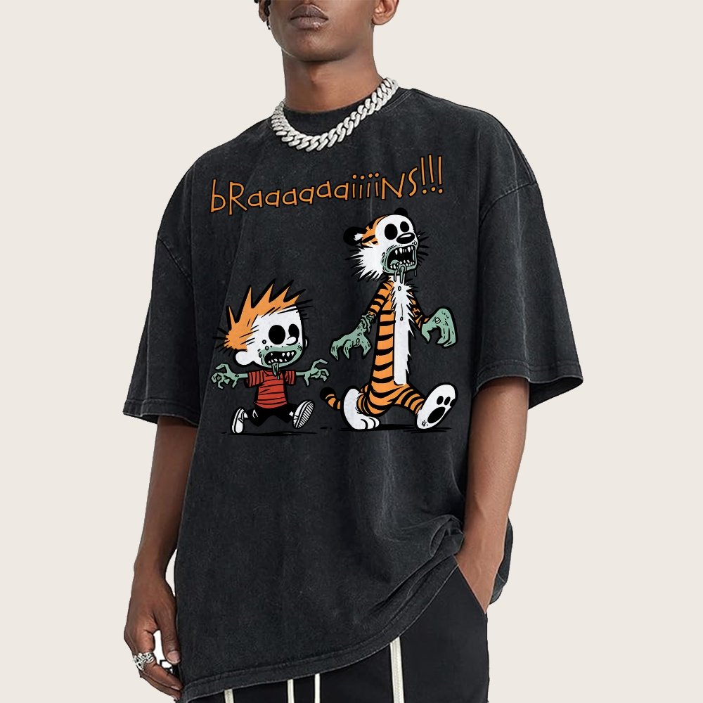 Braaaaaaiiiins!!! Vintage Distressed T-shirt