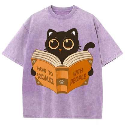 How to socialise with people Vintage Distressed T-shirt