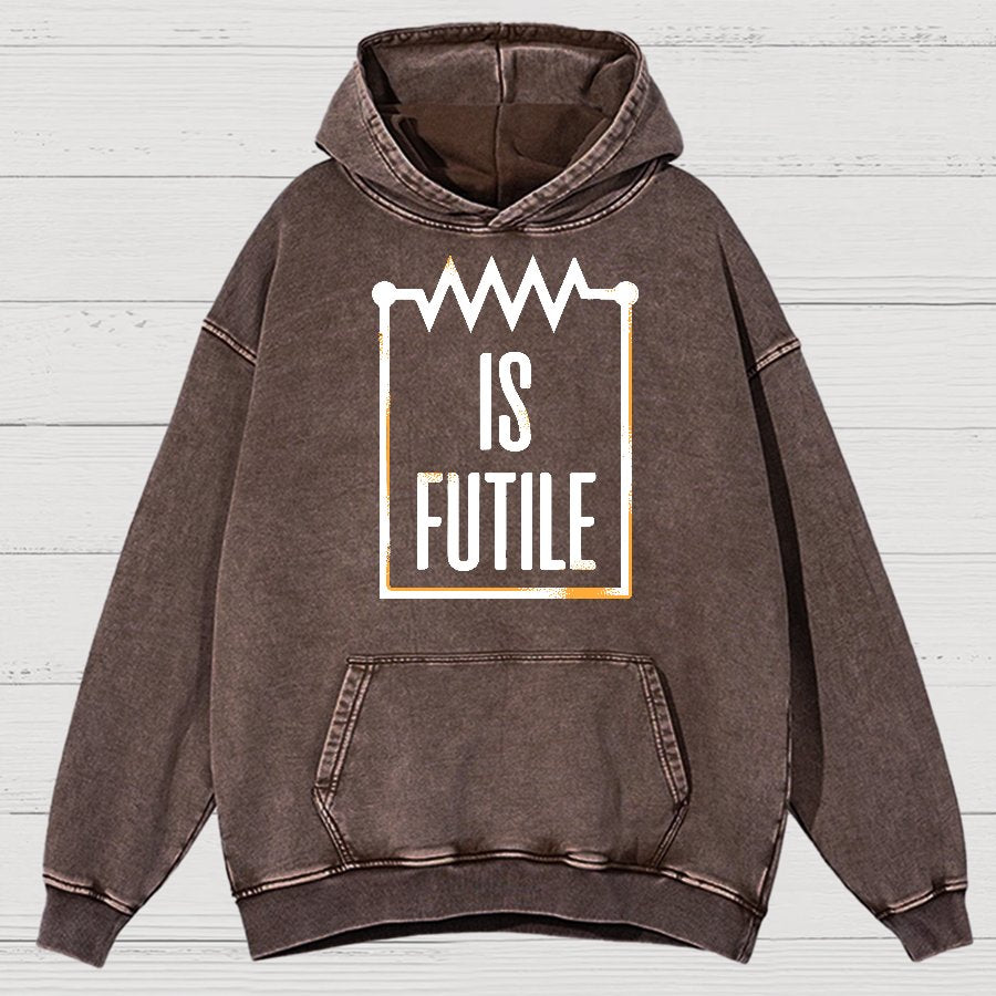 Resistor Is Futile Vintage Distressed Hoodie