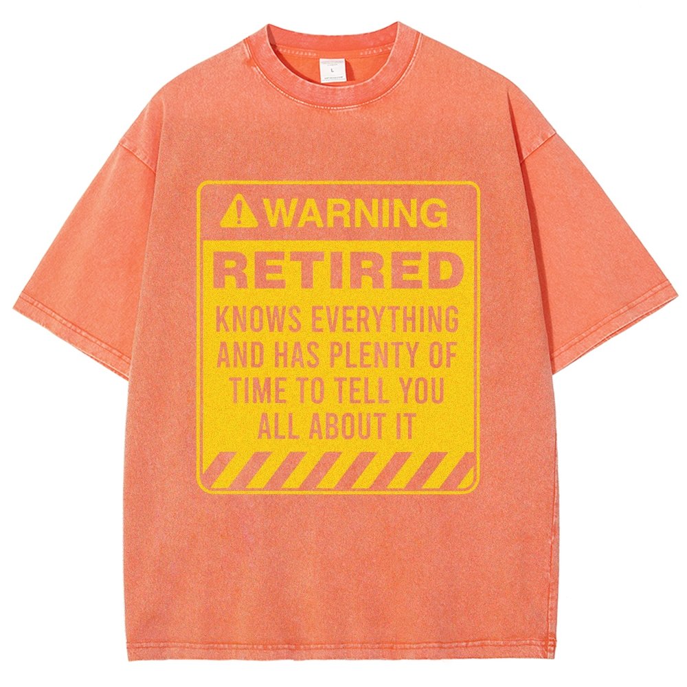Retired Warning Vintage Distressed T-shirt