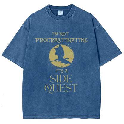 I'm Not Procrastinating It's A Side Quest Vintage Distressed T-shirt