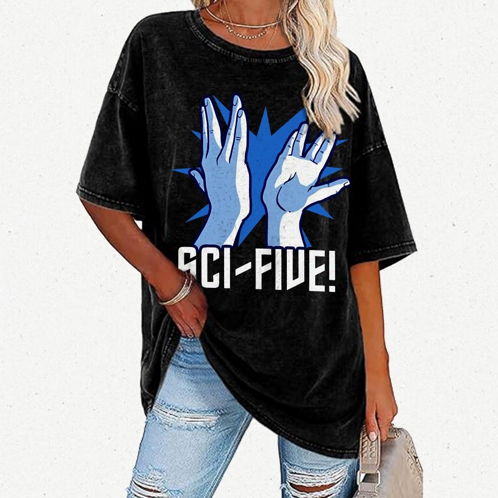Sci-Five Vintage Distressed T-shirt