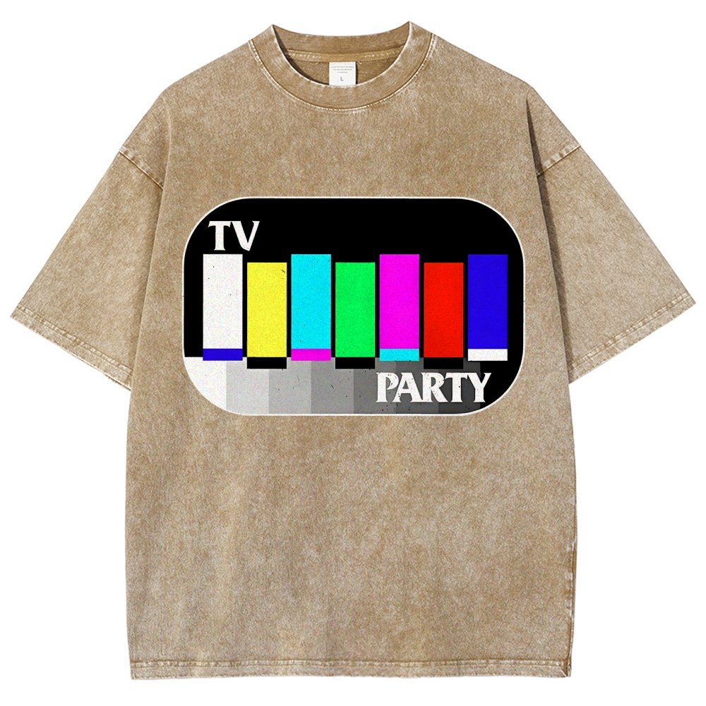 TV Party Vintage Distressed T-shirt