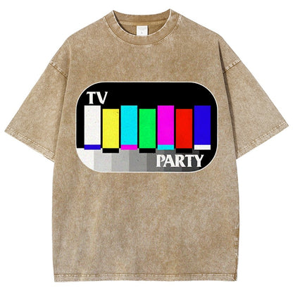 TV Party Vintage Distressed T-shirt