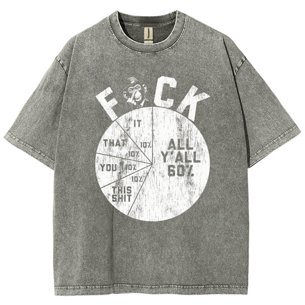 Sentiment Quantification Failure Pie Chart Vintage Distressed T-shirt