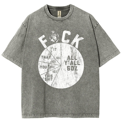 Sentiment Quantification Failure Pie Chart Vintage Distressed T-shirt