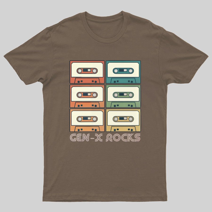 Retro Generation X - Gen X Raised On Hose Water And Neglect Geeky T-Shirt