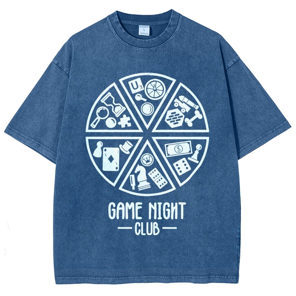 Game Night Club Vintage Distressed T-shirt
