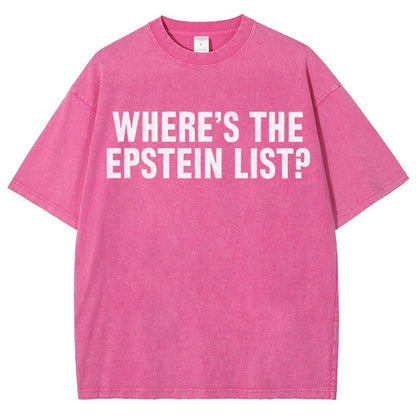 Where’s the Epstein list Vintage Distressed T-shirt