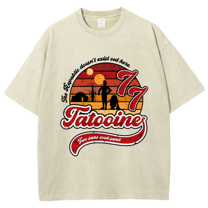Vintage Two suns and sand Vintage Distressed T-shirt