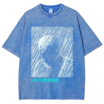 Like Tears In Rain Vintage Distressed T-shirt