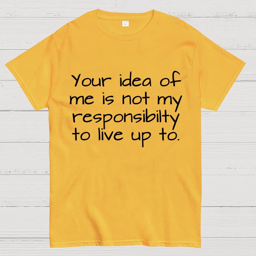 Your Idea Of Me Is Not My Resposibility To Live Up To Geek T-Shirt