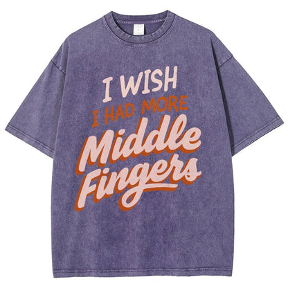 I Wish I Had More Middle Fingers Vintage Distressed T-shirt