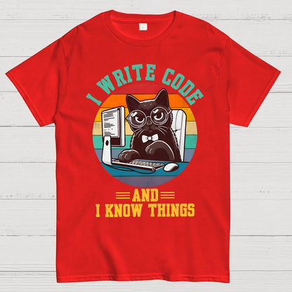 I Write Code And I Know Thing Geek T-Shirt