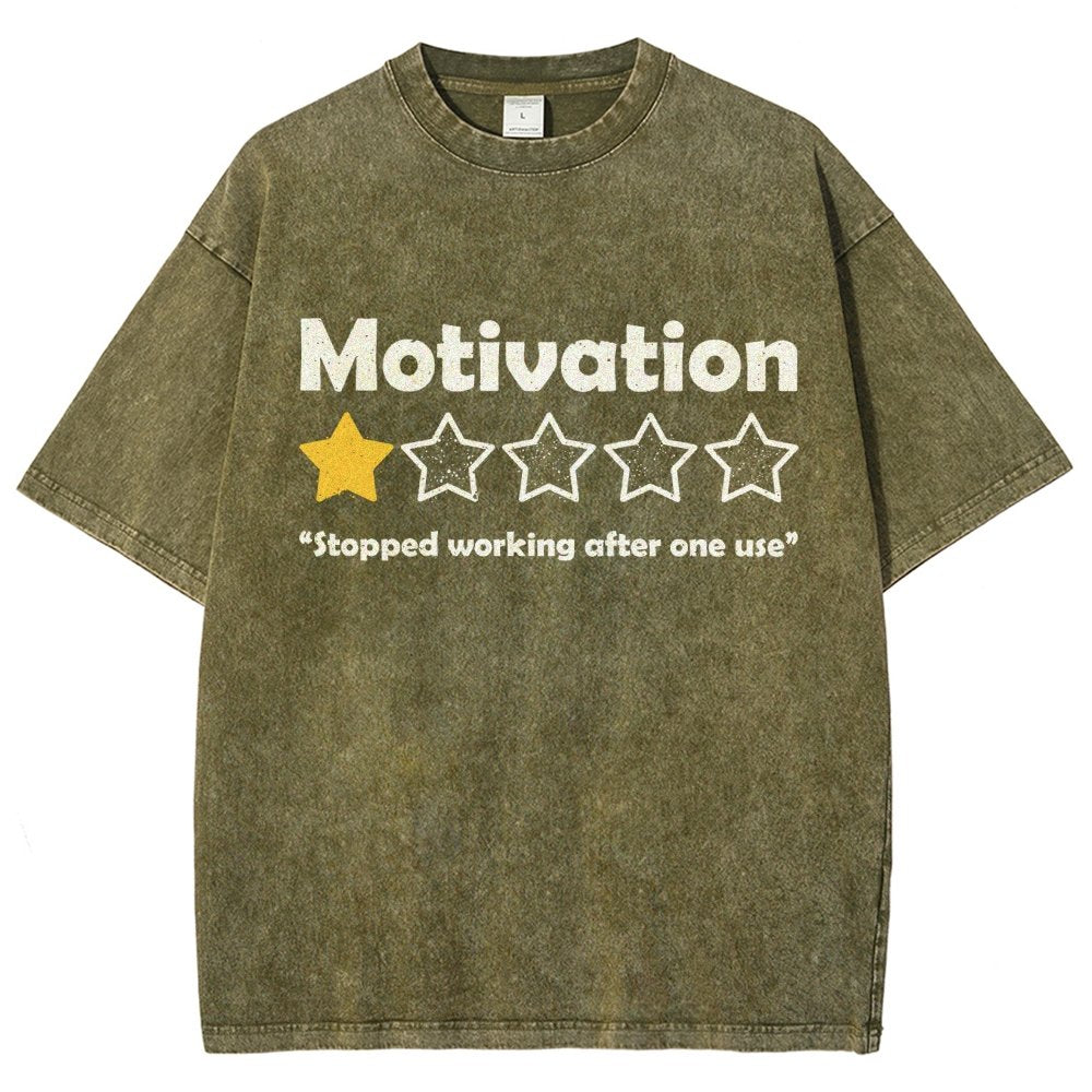 Motivation Review Vintage Distressed T-shirt