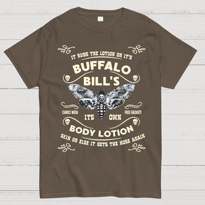 Mysterious Goth Body Lotion Deaths Head Moth Horror Geek T-Shirt