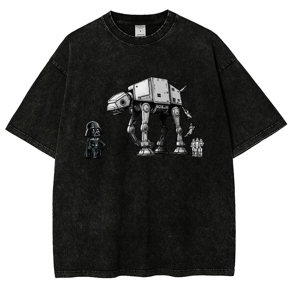 The villain and his adorable steel pet Vintage Distressed T-shirt