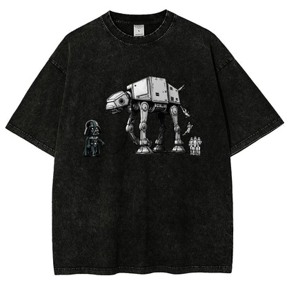The villain and his adorable steel pet Vintage Distressed T-shirt