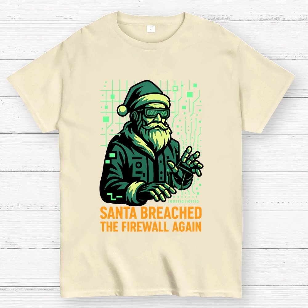 Santa Breached The Firewall Again Geek T-Shirt