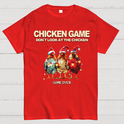 Chicken Game Christmas Geek T-Shirt