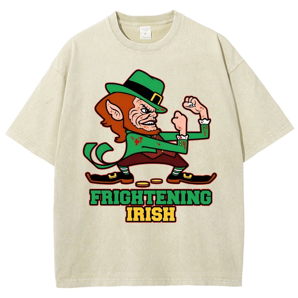 Frightening Irish- St. Patrick's Day Vintage Distressed T-shirt