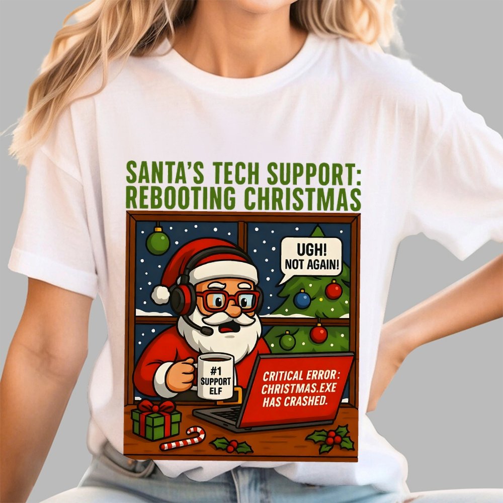 Santa's Tech Support  Geek T-Shirt