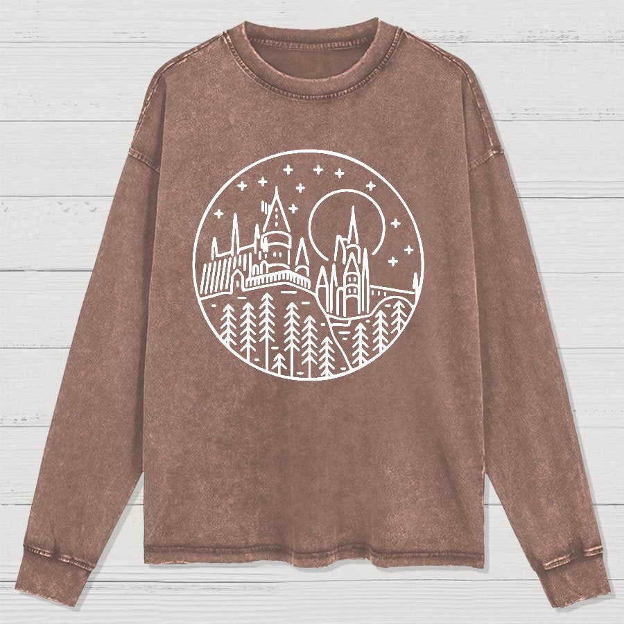Vacation Geek Nerd Washed Long Sleeve Tee