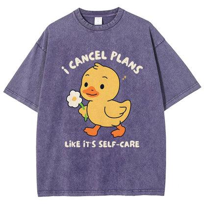 I Cancel Plans Vintage Distressed T-shirt