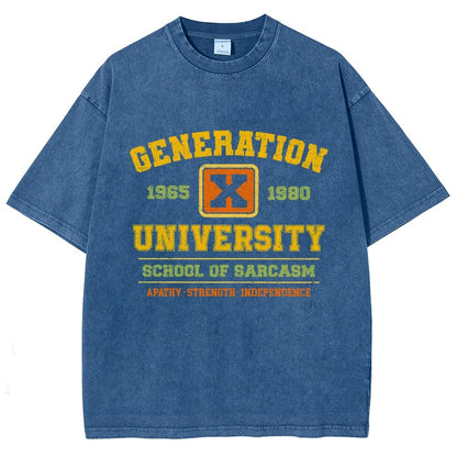 Generation X University Vintage Distressed T-shirt