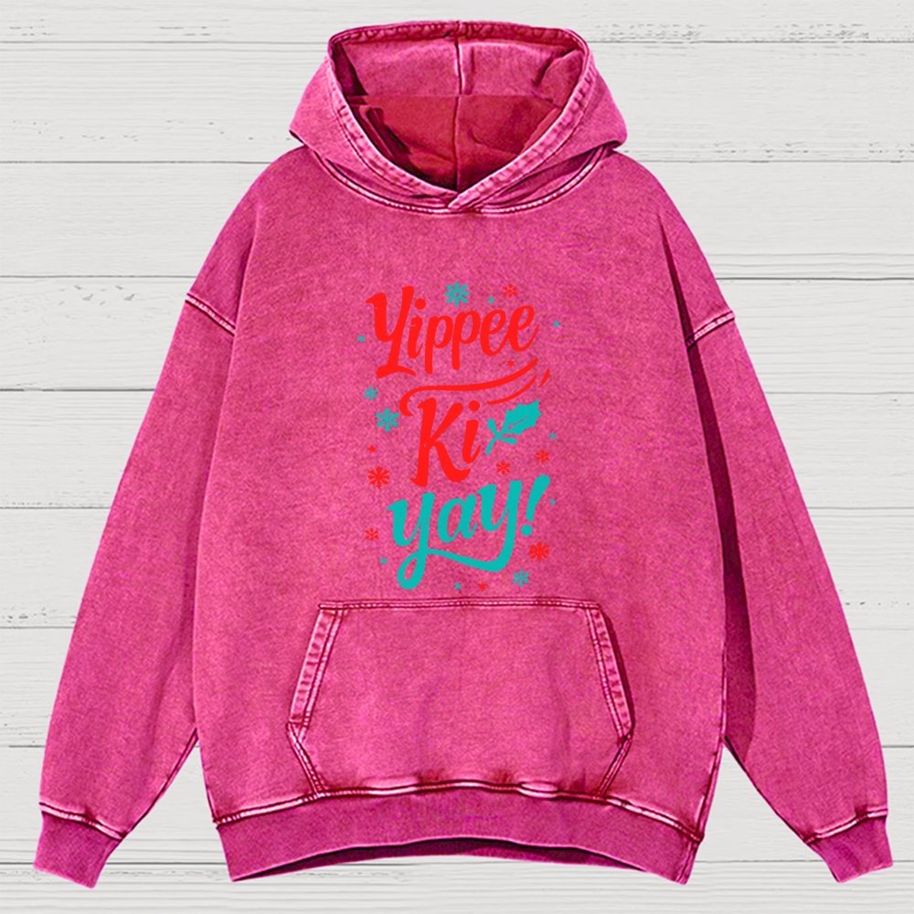 Yippee Ki Yay Vintage Distressed Hoodie