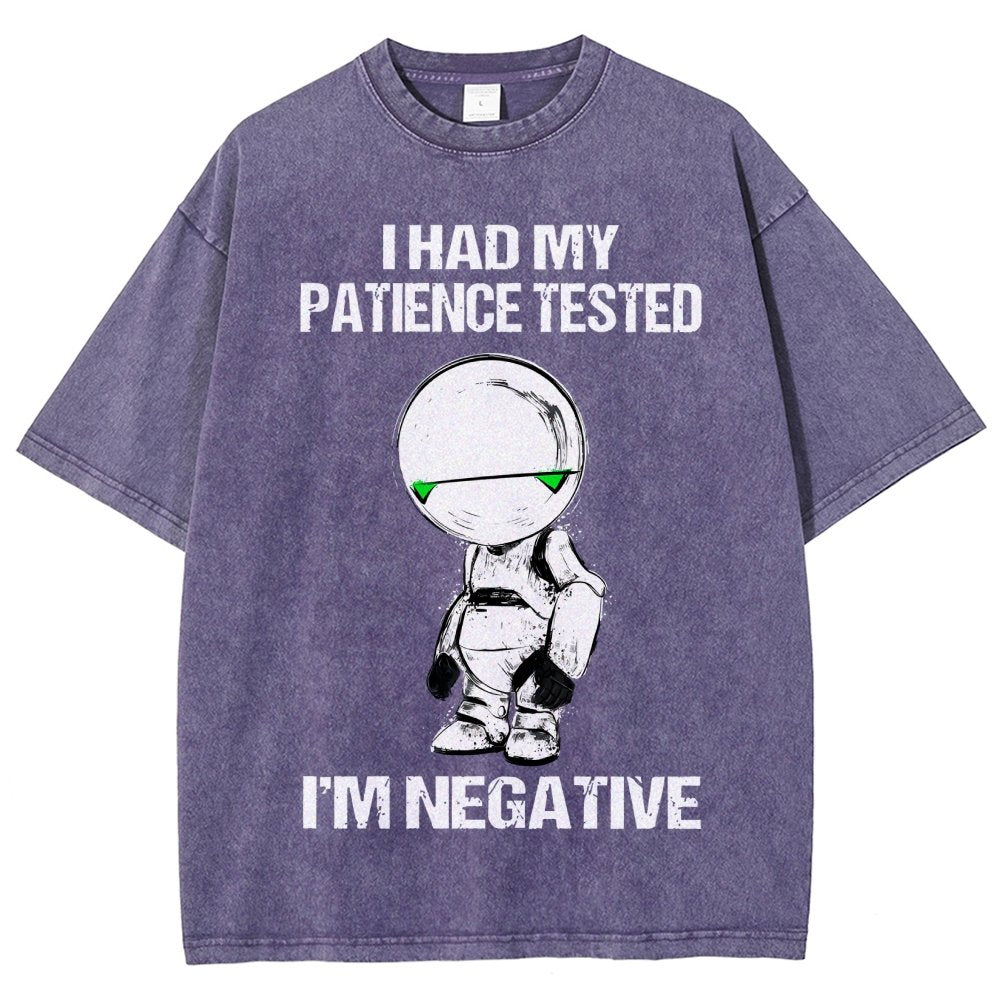I Had My Patience Tested I'm Negative Vintage Distressed T-shirt