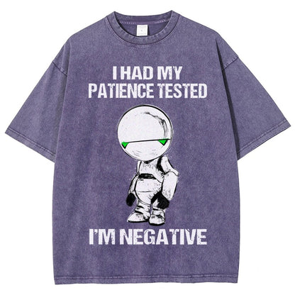 I Had My Patience Tested I'm Negative Vintage Distressed T-shirt