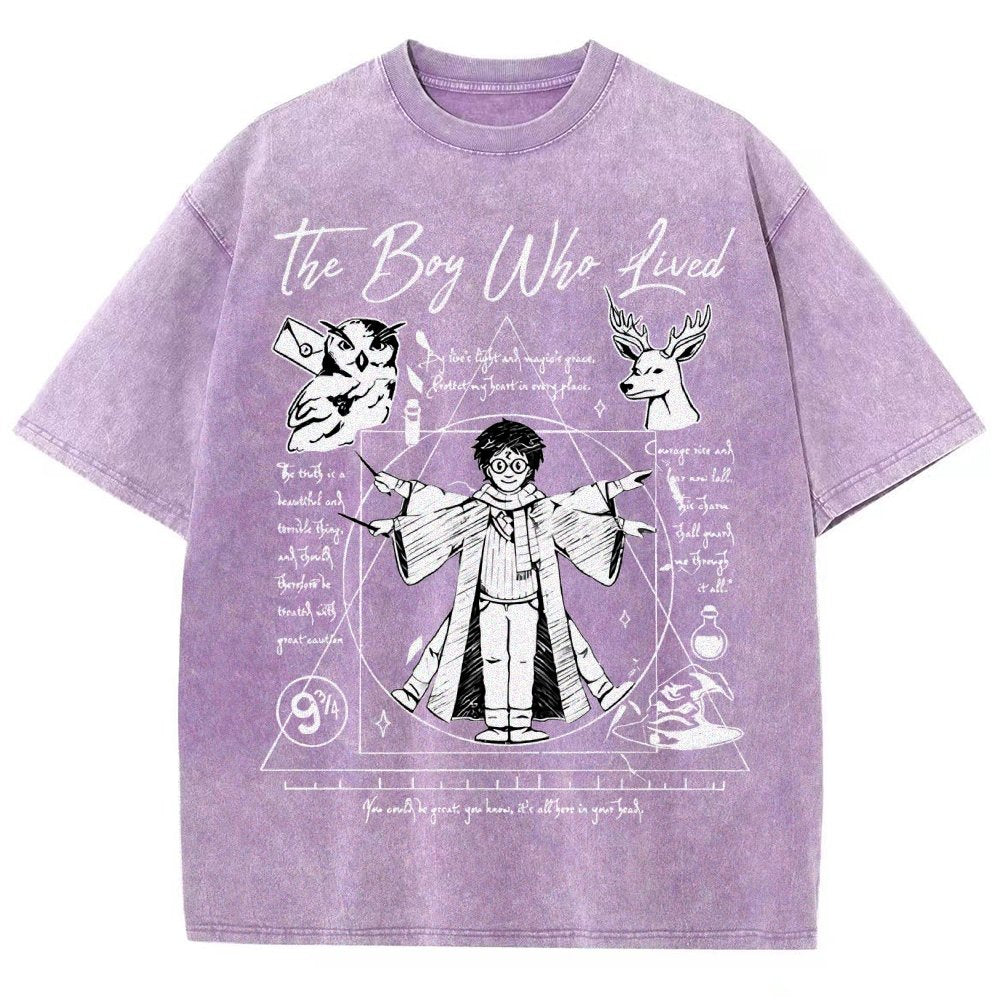 Vitruvian Wizard Vintage Distressed T-shirt