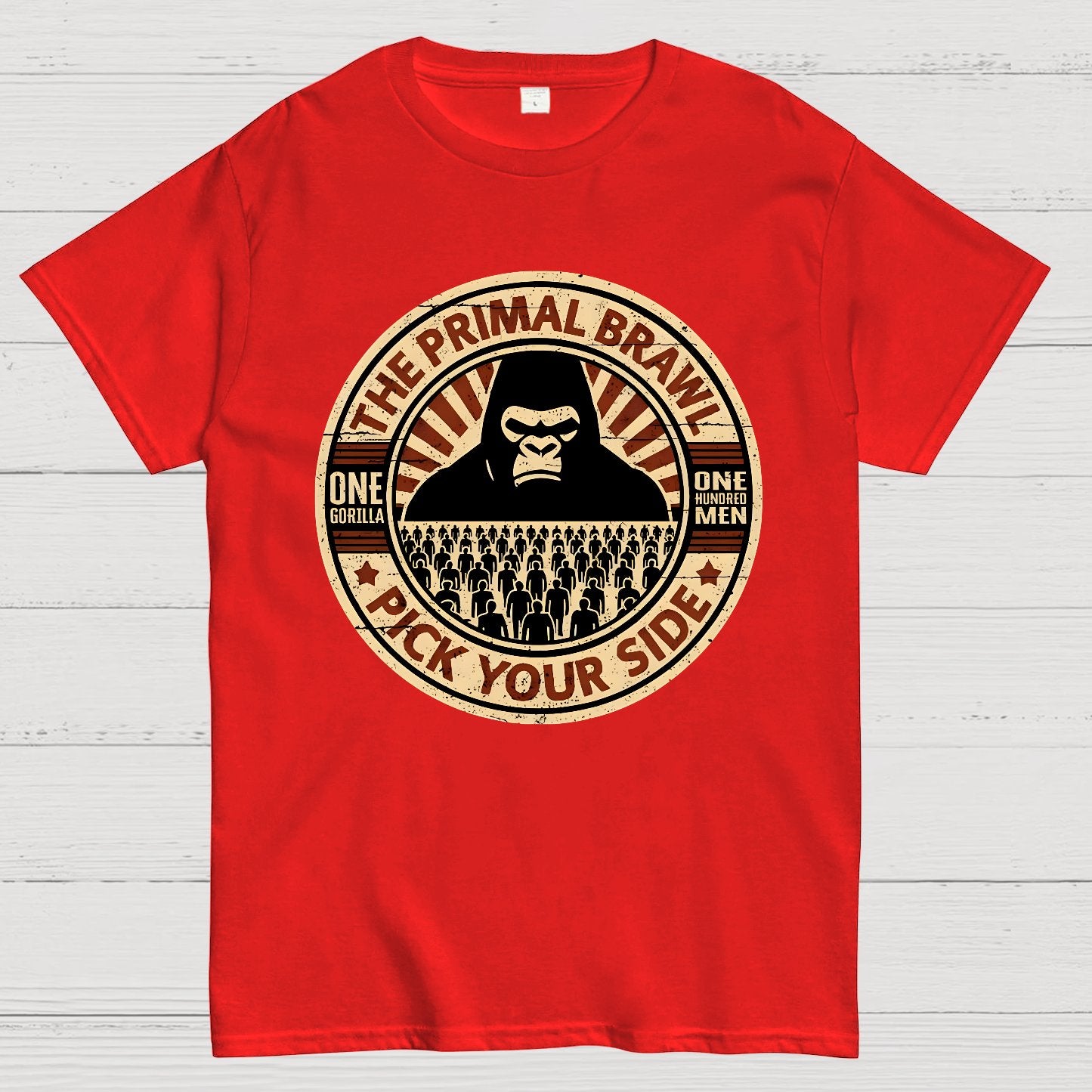 100 Men vs 1 Gorilla Geek T-Shirt