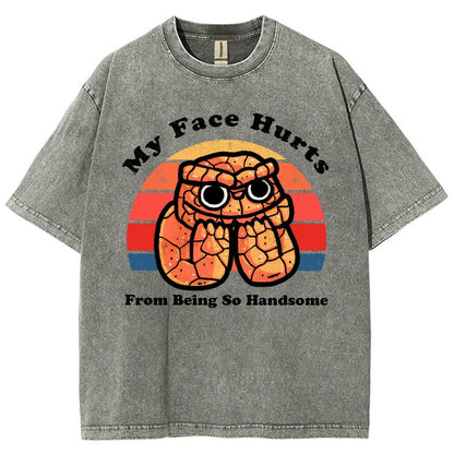 My Face Hurts Vintage Distressed T-shirt