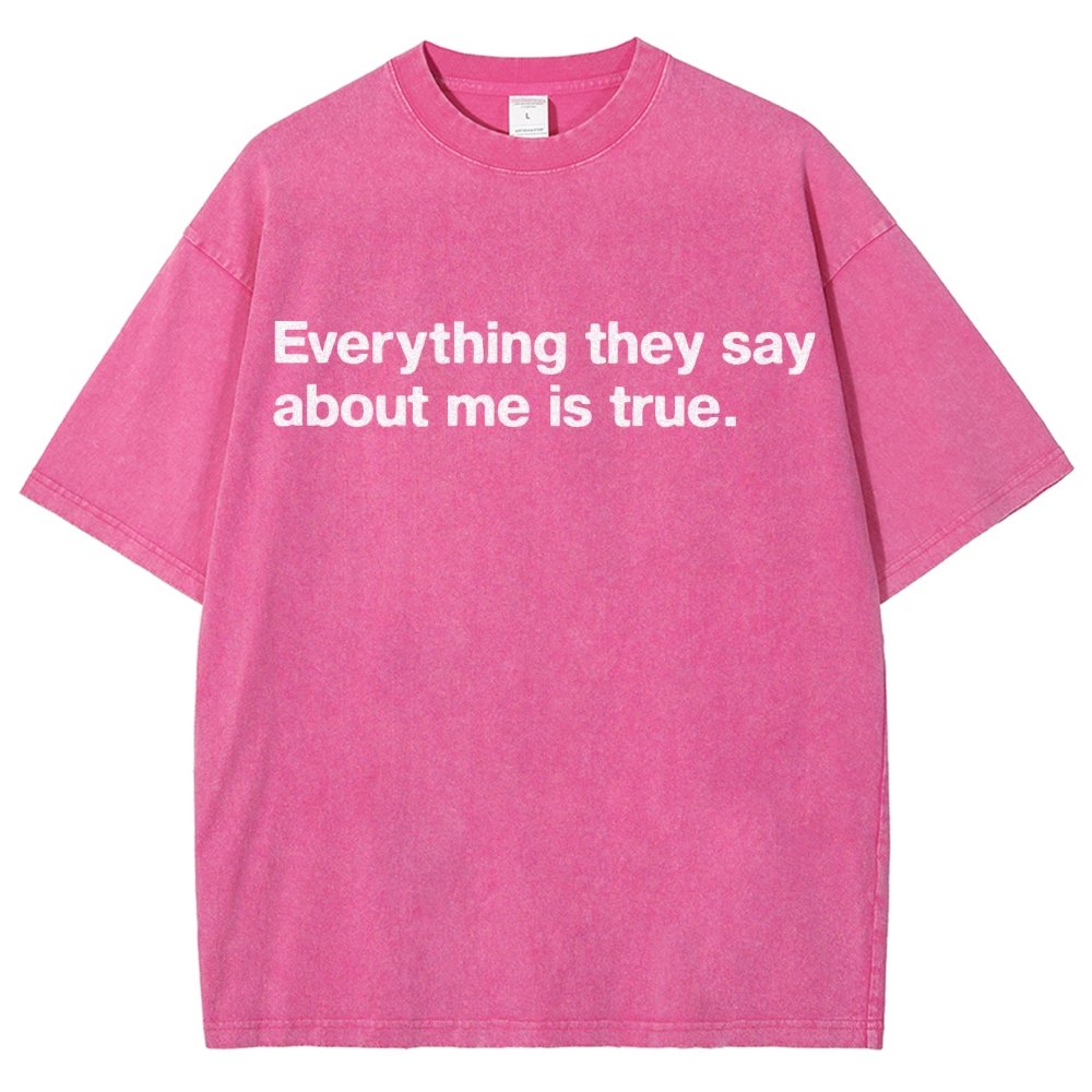 Everything They Say About Me Is True Vintage Distressed T-shirt