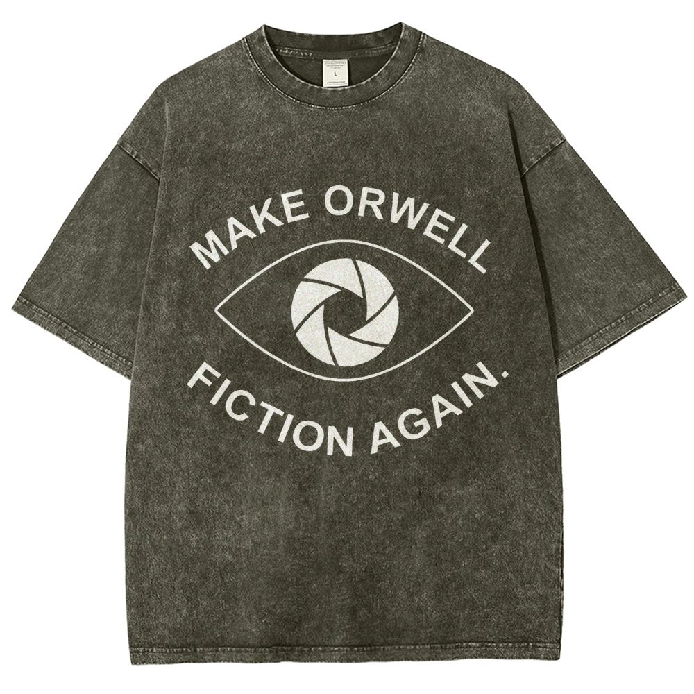 Make Orwell Fiction Again- 1984 Doublespeak is Here Vintage Distressed T-shirt