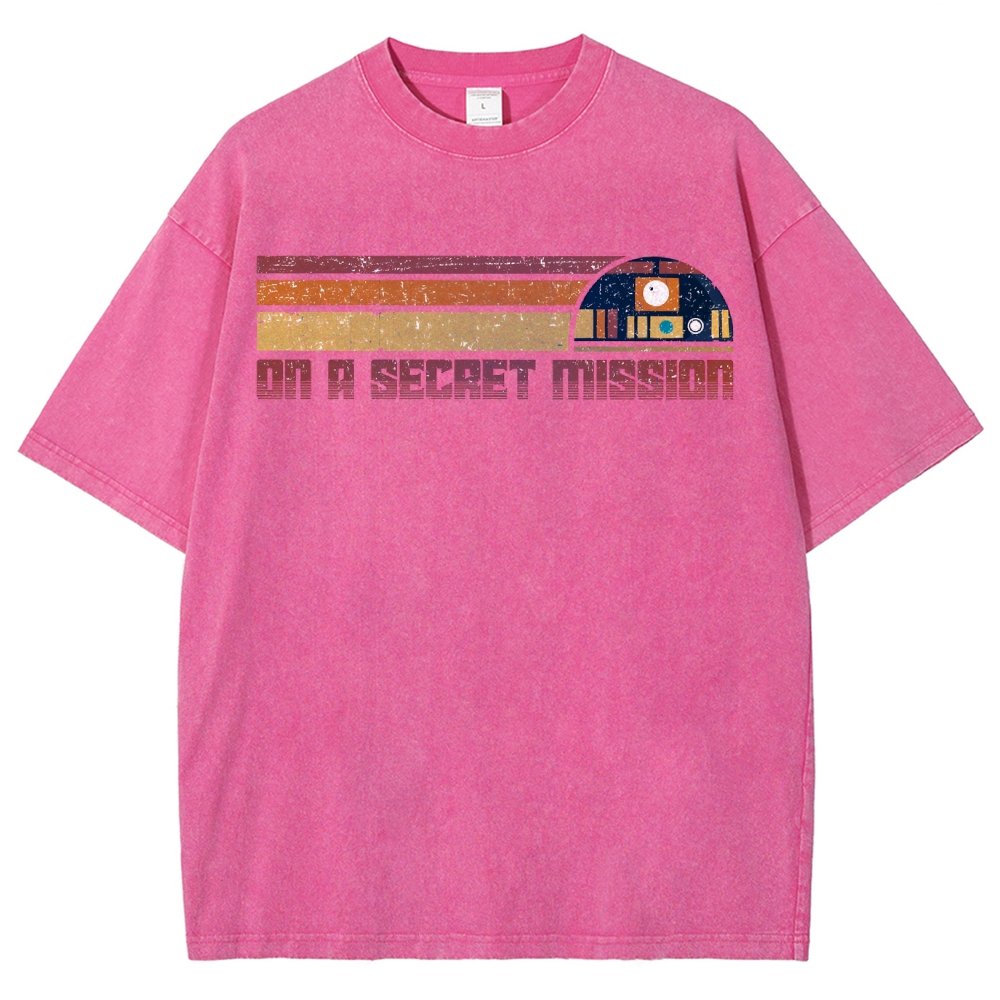 On A Secret Mission Vintage Distressed T-shirt