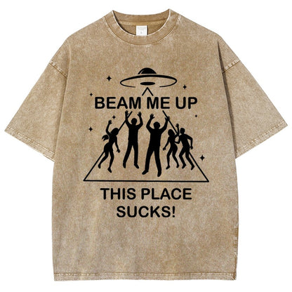 Warp Me Away Vintage Distressed T-shirt