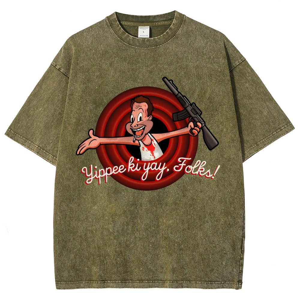 Yippee ki yay. folks! Vintage Distressed T-shirt