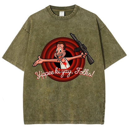 Yippee ki yay. folks! Vintage Distressed T-shirt