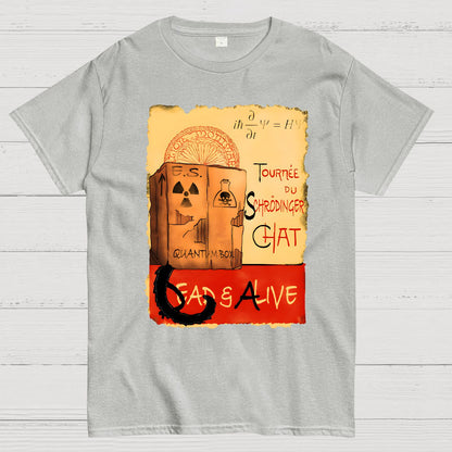 Tournee Du Schrodinger Chat Geek T-Shirt