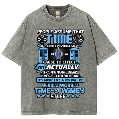 Wibbly Wobbly Timey Wimey Stuff  Vintage Distressed T-shirt