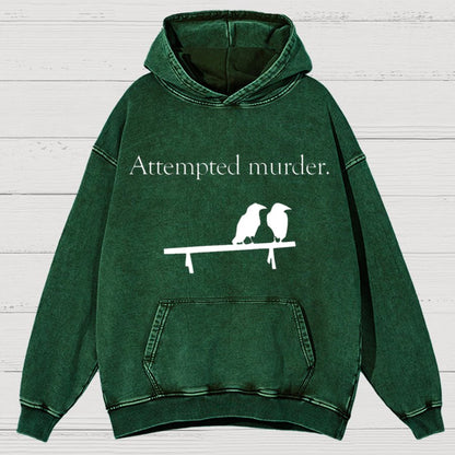 Attempted Murder Vintage Distressed Hoodie