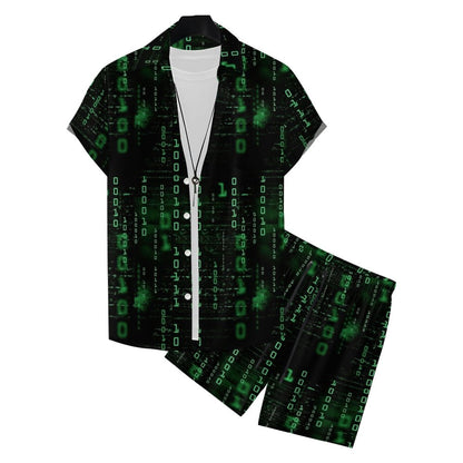 Binary Computer 1s and 0s Hawaiian Shirt Set