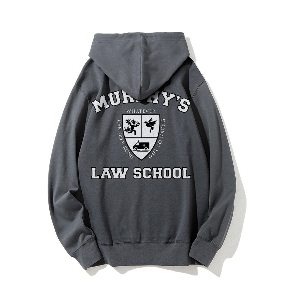 Murphy's Law School  Academic Printed Back Unisex Cotton Hoodie