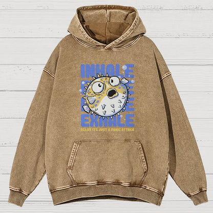 Just a Panic Attack - Funny Fish Sarcasm Vintage Distressed Hoodie