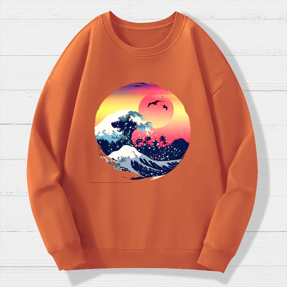 The Great Waves Geek Cotton Sweatshirt